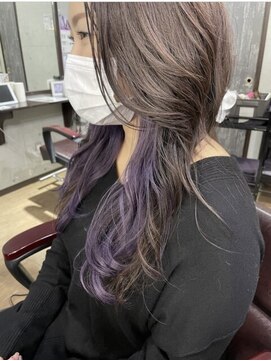 ワン(One) 個性派☆パープルインナーカラー