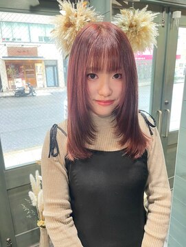 マーシュ(marshu) ★レイヤーカット×ピンクベージュカラー【Hikaru】