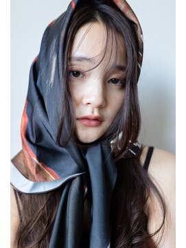 ミット バイ ツリー 吉祥寺(mit by tree) スカーフヘアアレンジグレージュフェザーカットシースルーバング