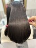 柔らか自然にまとまる上質ストレート【カット＋縮毛矯正＋髪質改善トリート】