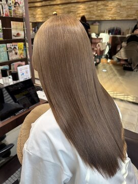 ファブ 千葉店(FaB) 【ブリーチなしダブルカラー×ミルクティーベージュ】
