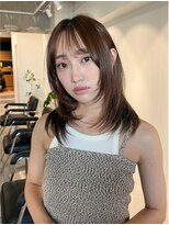 ラヴィズム 長岡店(LUVISM)&nbsp;韓国/顔周りレイヤー/ダブルカラー/ベージュ/前髪新潟長岡宮関