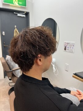 波巻きツイストパーマ