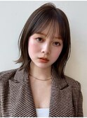 大人ボブレイヤー小顔ヘアアッシュカラーMI-75