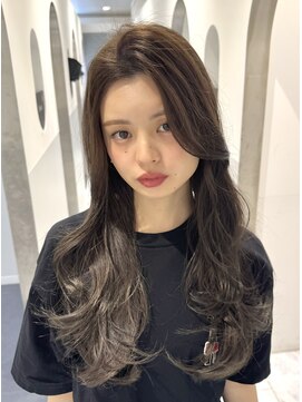 ヘアーメイク ロン(Ron) 青木/大人可愛いゆるふわレイヤー/オリーブアッシュ/長野