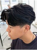 奈良men'sフェザーパーマフェザーショート