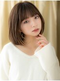 大人かわいいイヤリングカラーハッシュレイヤーボブ20代30代323Z
