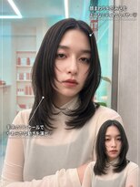 アプリ 大宮西口(appri) 韓国風センターパート×顔まわりミディアムレイヤー/大宮