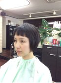 短めバングボブ