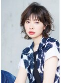 青系のイルミナオーシャンインナーカラー×レイヤーボブ