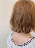 ちょこっと外ハネボブ♪フォギーベージュ×毛先パーマ