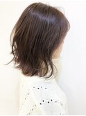 【morio成増/玉井】ピンクベージュ　ロブ　インナーカラー