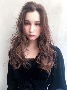 アイティー バイ アルバム 中野店(IT by ALBUM) ゆるふわロング_くびれミディイヤリングカラー_28211