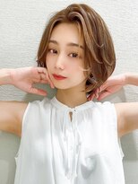 ラルユー 金山(LallYou)&nbsp;小顔ショート/ベージュカラー/透け感ショートボブ/前髪パーマ