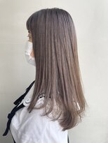 ヘアー アイス 御器所本店(HAIR ICI) ストレートパーマ × グレージュ