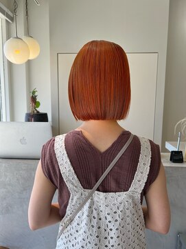 グリーン(green) オレンジボブブルベカラーmitubyiijima