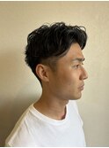 クセを活かしたメンズショート