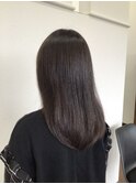 縮毛矯正髪質改善 艶々髪黒髪暗髪ナチュラルストレートロング
