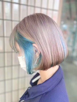 エターナルバイマティーナ(Eternal by MATINA) 【シルバーグレイ×インナーカラー水色♪】20代30代40代50代