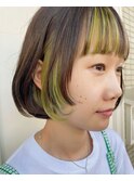 ミニボブ+インナーカラーｍ