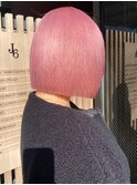 5725艶髪ベビーピンクタンバルモリボブオンブレホワイトピンク