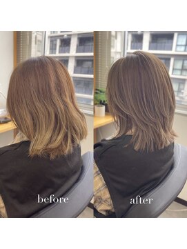 リアン 四条大宮店(Lien) 艶カラー+髪質改善トリートメント（白髪染め、グレイカラー可）