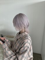 ノートエートル 西金沢(Nought etre)&nbsp;ホワイト×ウルフ10代20代ホワイトブリーチハイトーンウルフ