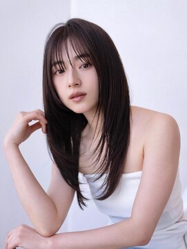 ケアリー 調布(Carelly) 大人かわいい前髪セシルカットココアブラウンフリンジウェーブ