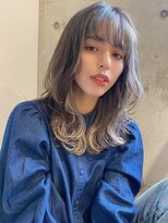 バランス 天王寺店(Balance)&nbsp;フェイスフレーミンググレイアッシュ外ハネミディ