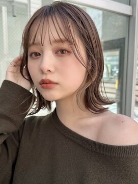 ミンクス渋谷スマートサロン(MINX shibuya smart salon) ショート 姫カット ダークアッシュ 魅力倍増カール シアーカラー