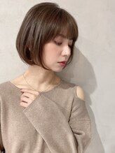 フレームプラス なんば駅前店(FRAME+) 【FRAME/全席個室美容室】前下がりショートボブ♪   なんば/難波