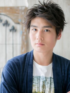 モッズヘア メン 新所沢店(mod's hair men) アップバングで好感！カジュアルグレージュカラーヘアb新所沢