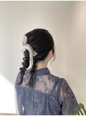 【 編み下ろしツインアレンジ 】