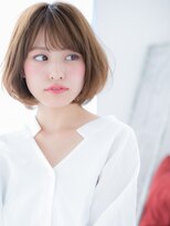 海浜幕張/髪質改善/斜めバング×シルキーベージュ小顔ボブf