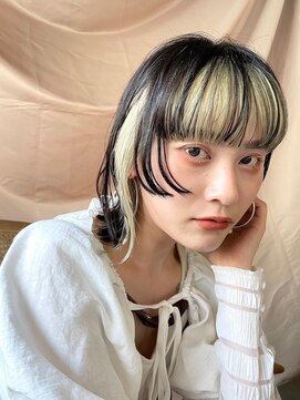 サンク 原宿 表参道(cinq) フェイスフレーミングインナーカラーイヤリングカラーハイライト