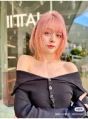 黒髪/ボブウルフ/ネビージュ/小顔/ワンレン