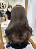 アッシュブラウン ブラウンカラー 透明感カラー