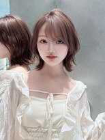 ロンドリゼル 札幌(Lond RiseL) オリーブグレー/前髪/ボブ/マロンベージュ/レイヤーカット/小顔