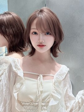 ロンドリゼル 札幌(Lond RiseL) オリーブグレー/前髪/ボブ/マロンベージュ/レイヤーカット/小顔