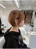大分ショートボブ顔まわりレイヤーカット髪質改善カラー