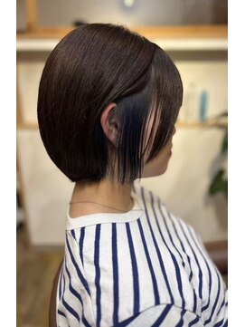 桃の木 ヘアー(桃の木 hair) ネイビーインナーカラー