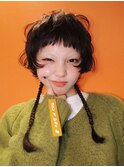 天神　レイヤーカット　顔まわりレイヤー　艶カラー
