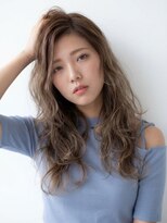 アッシュ 亀戸店(Ash) 脱白髪染めハイライト×髪質改善で白髪を活かす艶髪ミディアム