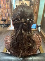 エイチエムヘアーホーム 池袋2号店(H M hair home)&nbsp;ハーフアップ/ヘアセット/ヘアアレンジ/パールピン/お呼ばれヘア