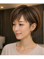 アビアンドアッシュ(Abi&Ass)&nbsp;上品束感ショート×ハイライトニュアンス