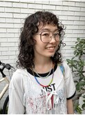 似合わせミニボブパーマ/20代30代/透明感/夏カラー