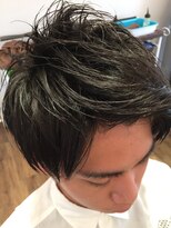 パティオンツー(PATIONN2)&nbsp;束間スパイキーアップバング黒髪ショート☆