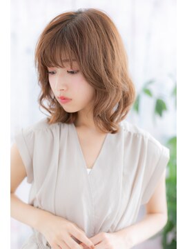 ヘアアンドビューティー ミック(Hair & Beauty miq) 外国人風カラーで大人顔★ラブふわミディb