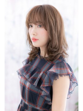 ミック ヘアアンドビューティー 大山店(miq  Hair&Beauty) ココアブラウンが大人かわいいくせ毛風ルーズヘアa