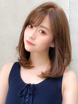 アグノス 青山(Agnos) 小顔カットロングレイヤー♪セミウェットウェーブオリーブカラー